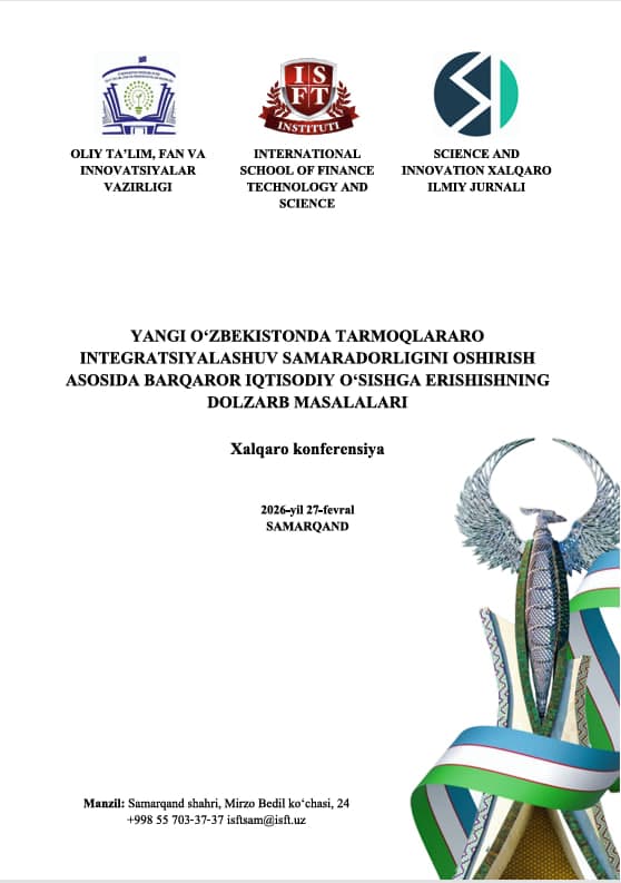 Current Issues of Achieving Sustainable Economic Growth Based on Increasing the Efficiency of Intersectoral Integration in New Uzbekistan